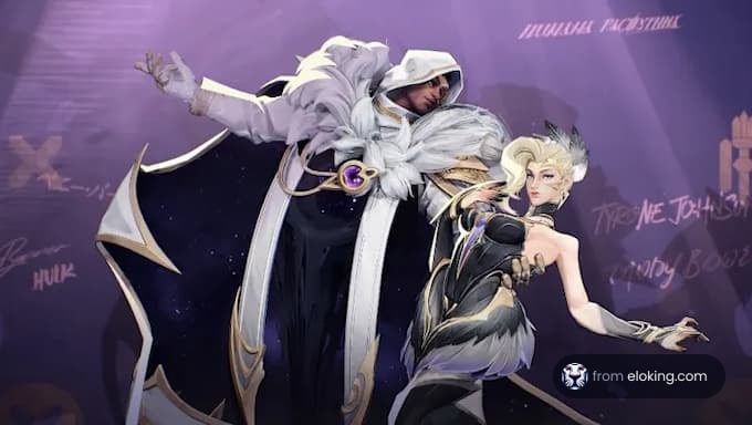 Epic fantasy characters in an artistic depiction