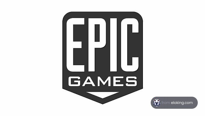 Epic Games logo in black and white