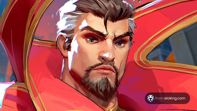 An epic hero portrait in vibrant colors and dynamic style.