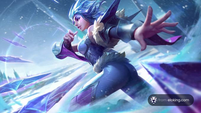 An epic ice fighter showcasing incredible ice powers
