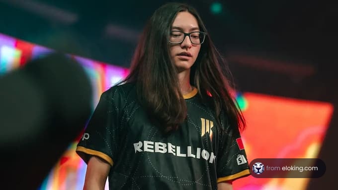 An esports player from the Rebellion team at an event