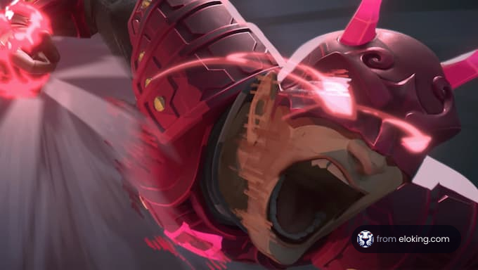 An exciting character in a dynamic pose showcasing action.