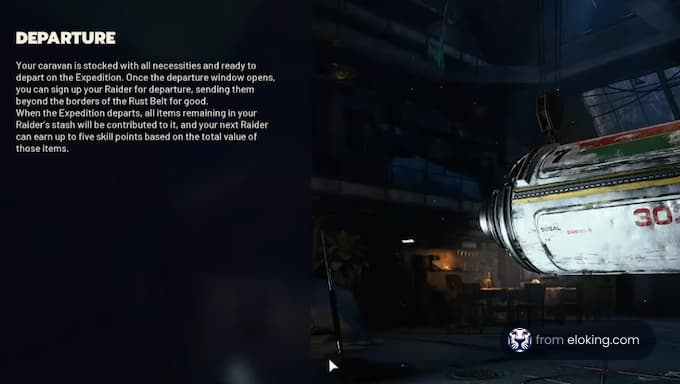 Your caravan is ready for the Expedition departure, with all necessities stocked up.