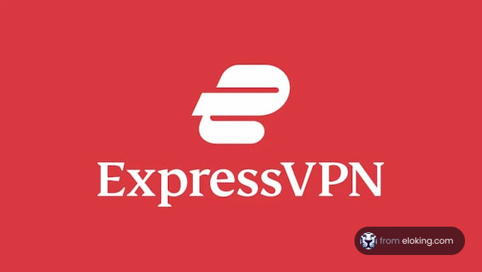 ExpressVPN logo on a red background