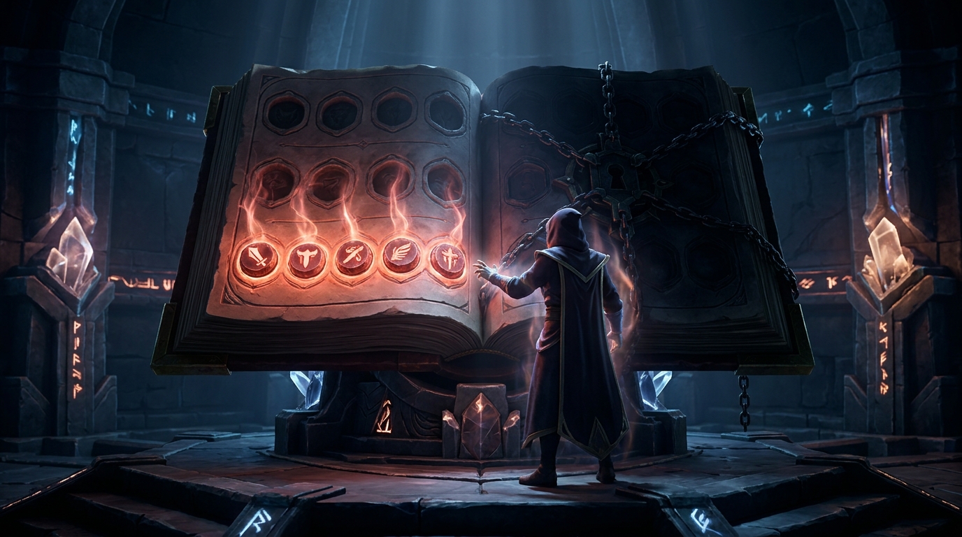 Summoner unlocking the first Mark rune row at the rune altar