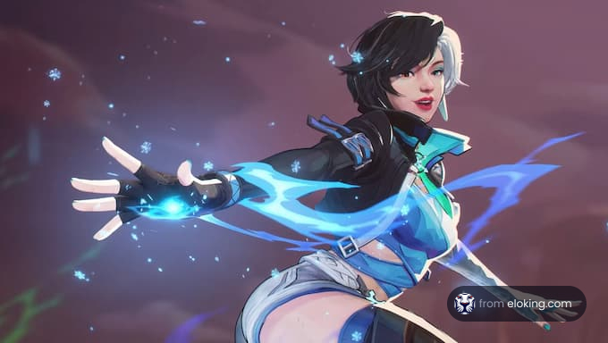 A fantasy character showcasing a magical pose in vibrant colors.
