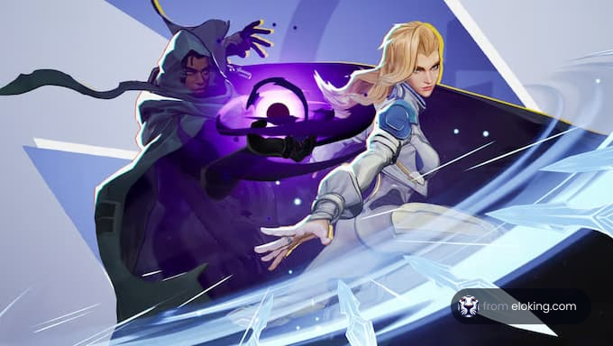 Postacie gry fantasy w scenie akcji