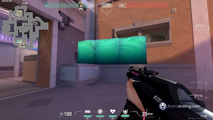 Player navigating through a strategic map in a first-person shooter game
