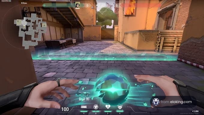 Player deploying a tactical skill in a first-person shooter game