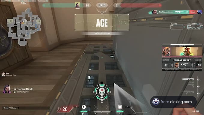 Player achieving an Ace in a first-person shooter game