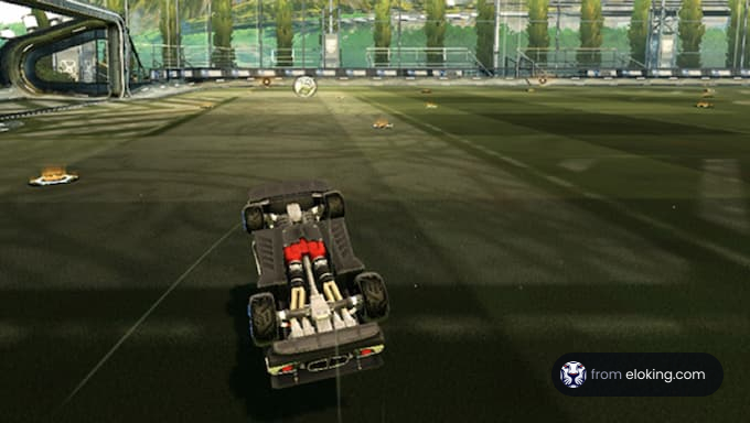 A fun kart racing scene in a soccer field