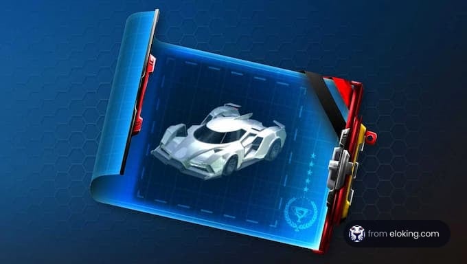 Futuristic concept car blueprint