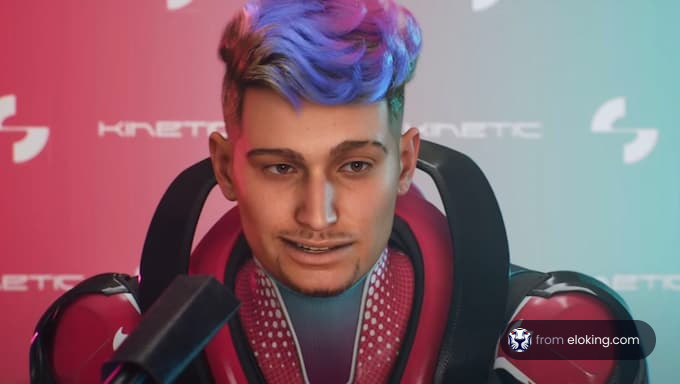 Futuristic cybernetic character from Kinetic