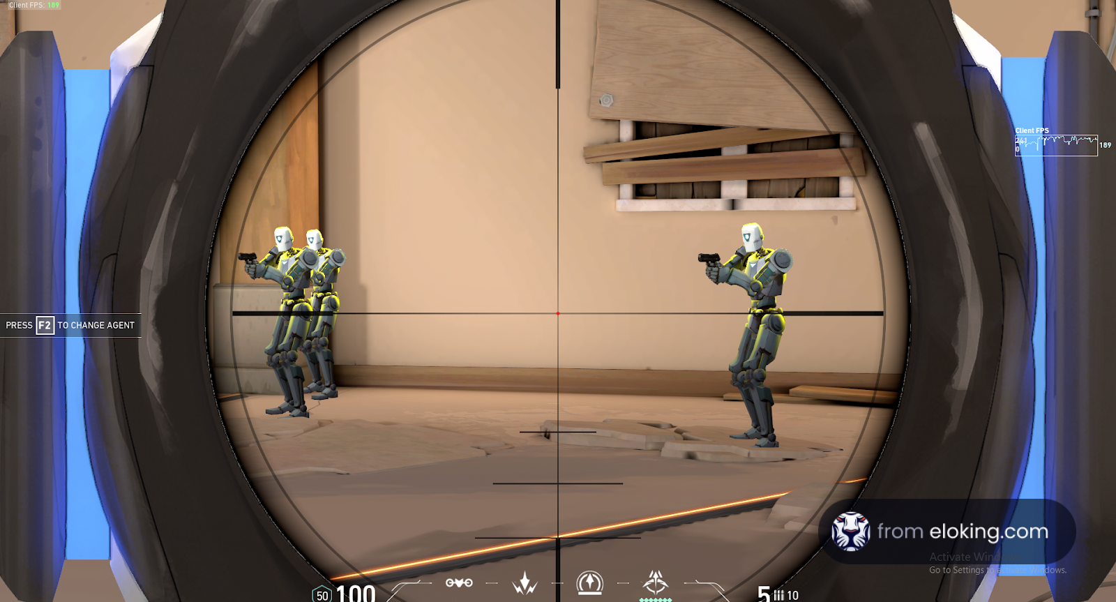 Two humanoid robots participating in a target practice session in a game