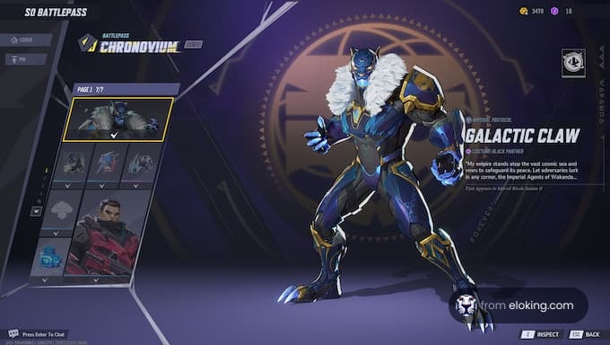 Galactic Claw character from the Battlepass Chronovium