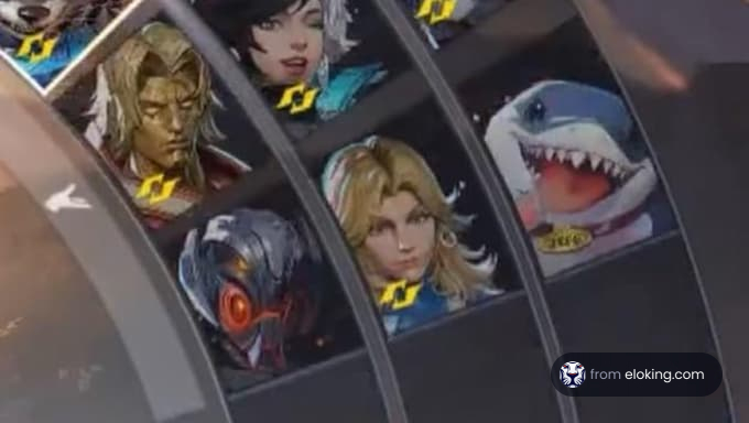 A vibrant character selection screen featuring various unique avatars.