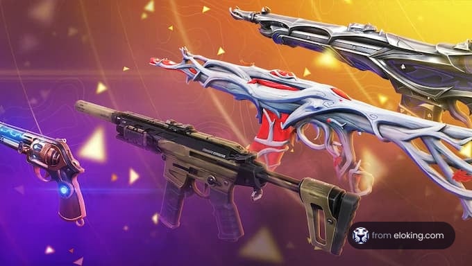 A collection of artistic gaming guns