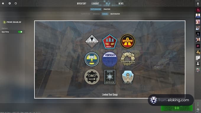 Overview of gaming map selection interface with multiple game locations