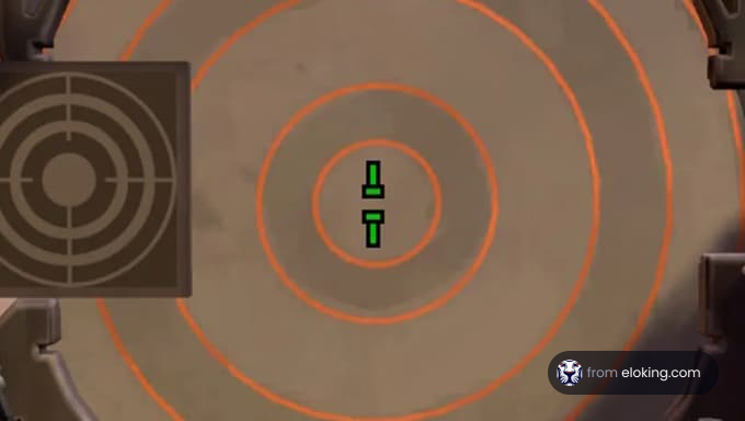 Targeting crosshair visualization in a gaming interface