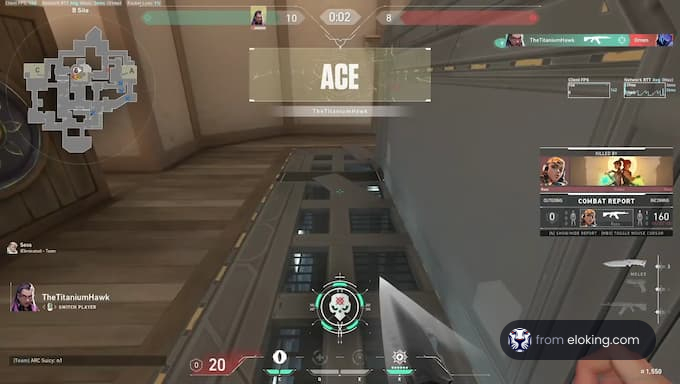 Player achieving an 'Ace' in a competitive first-person shooter game