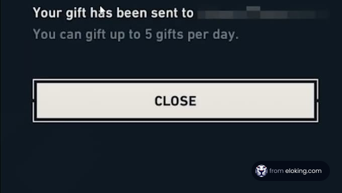 Your gift has been sent to someone. You can gift up to 5 gifts per day.