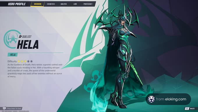 Hela, the Goddess of Death, showcases her power as a duelist.