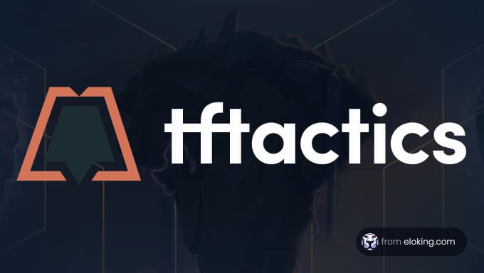 Silhouette of a horse with FFTactics logo overlay