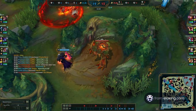 Intense jungle confrontation in a League of Legends game