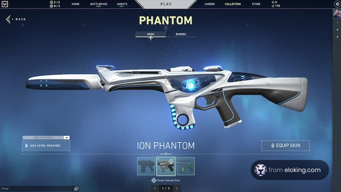 Ion Phantom skin in Valorant game interface