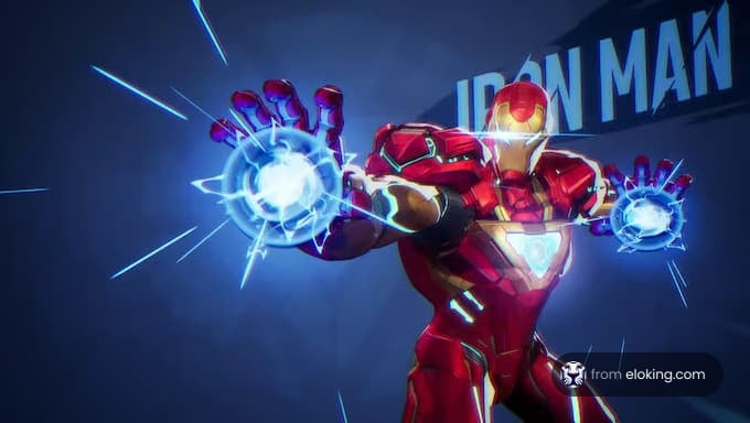 Iron Man showcasing his powers