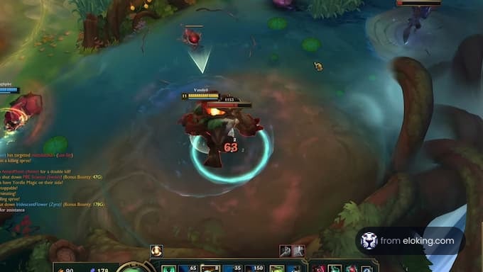 An intense action scene from League of Legends gameplay