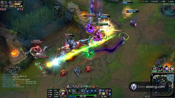 Exciting battle scene in League of Legends gameplay