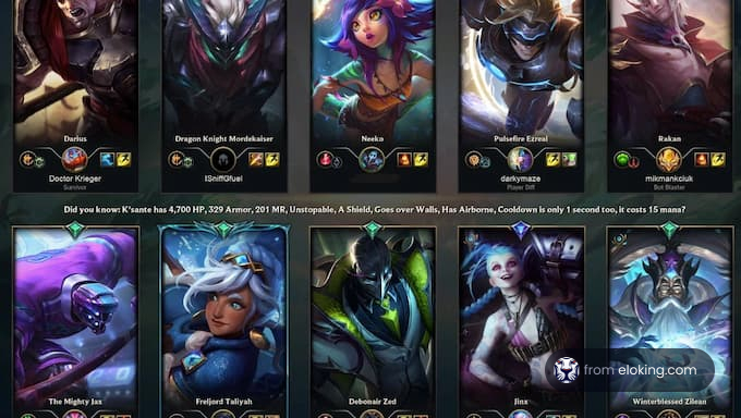 Overview of League of Legends champions
