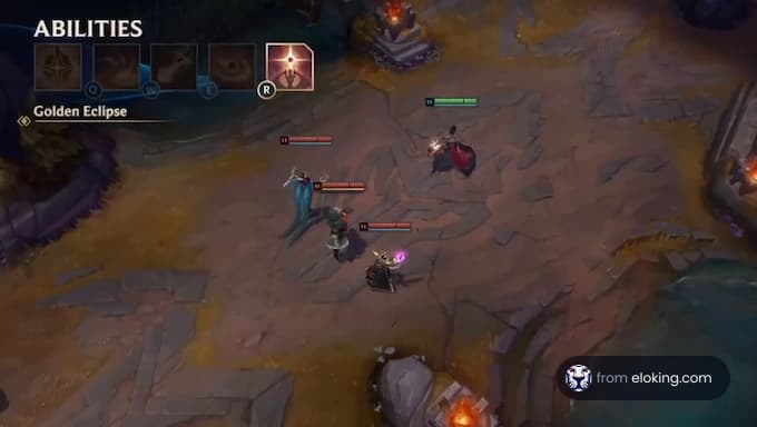 Champion using Golden Eclipse ability in League of Legends