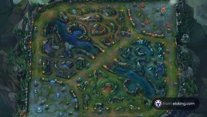 Overview of the League of Legends map