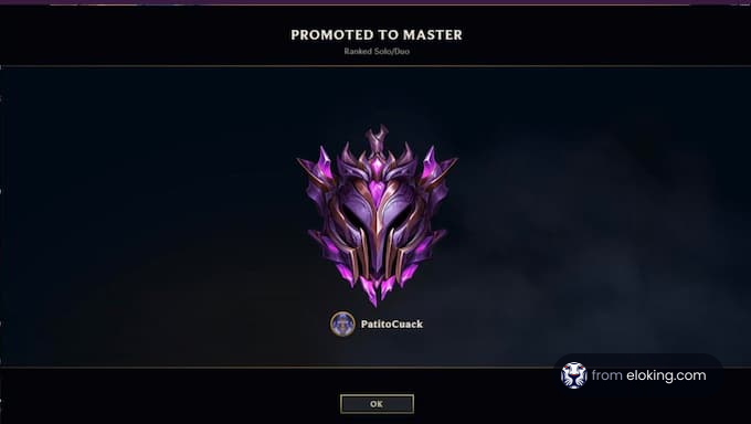 Promoted to Master in Ranked Solo/Duo