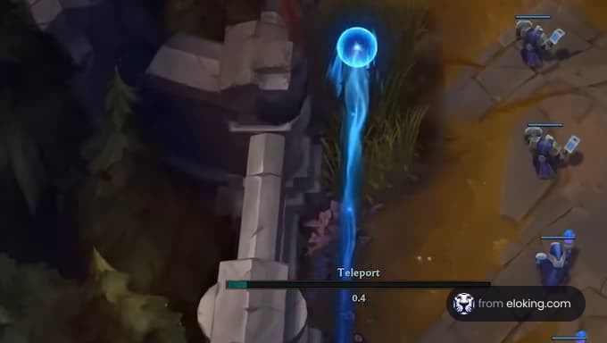 Teleport spell effect in League of Legends