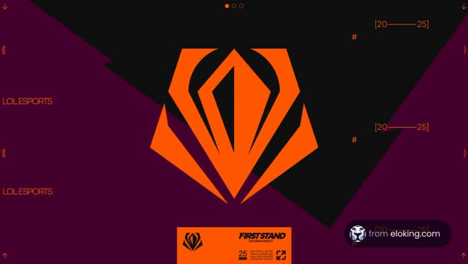 Logo of LOL Esports First Stand featuring an orange and black design.