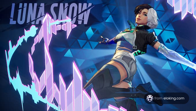 Luna Snow character art with vibrant graphics