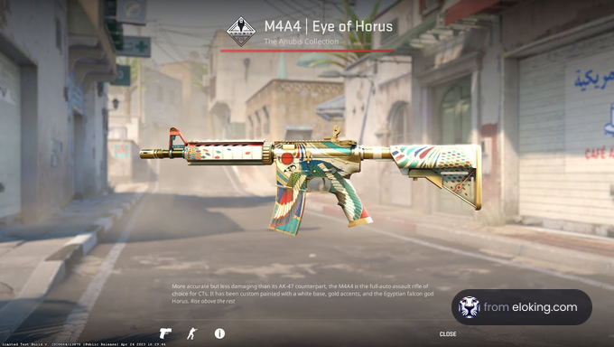 M4A4 Eye of Horus in-game screenshot from the Anubis Collection
