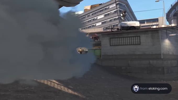 This is what it looks like if you shoot through a smoke in CS2