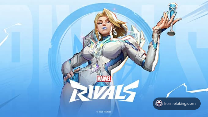 A character from Marvel Rivals showcasing a confident pose and dynamic design.
