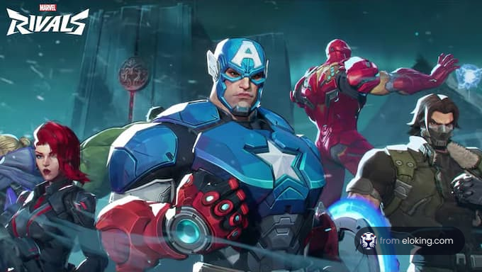 Marvel Rivals characters in dynamic poses.