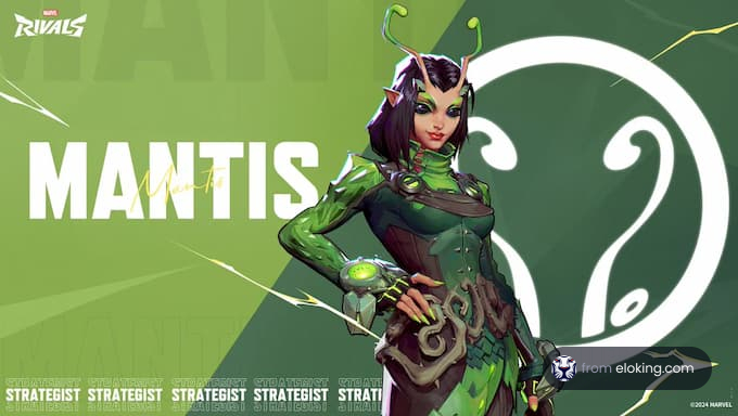 Character art of Mantis from Marvel Rivals