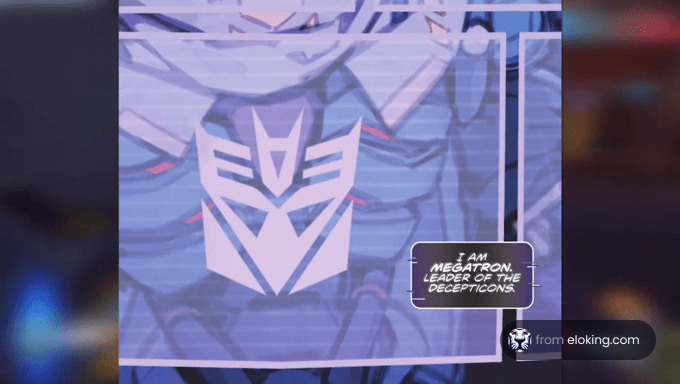 Artwork of Megatron declaring himself as the leader of the Decepticons