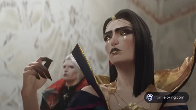 A powerful mystical character in a fantasy setting.