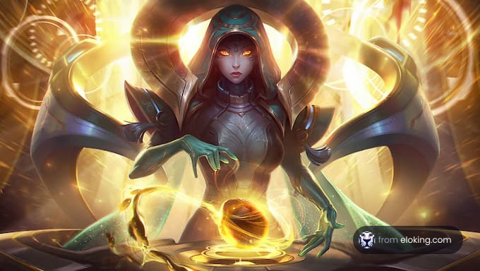 A mystical heroine casting enchanting magic.