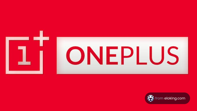 OnePlus logo on red background