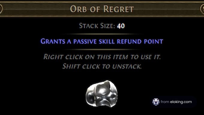 Orb of Regret grants a passive skill refund point