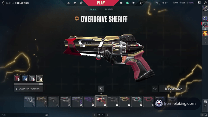 Screenshot of the Overdrive Sheriff skin in a game interface